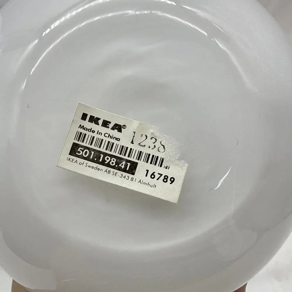 2 IKEA Modernist MCM White Salong Vase Glass Johanna Jelinek - Retired